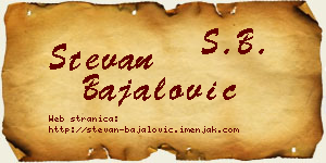 Stevan Bajalović vizit kartica